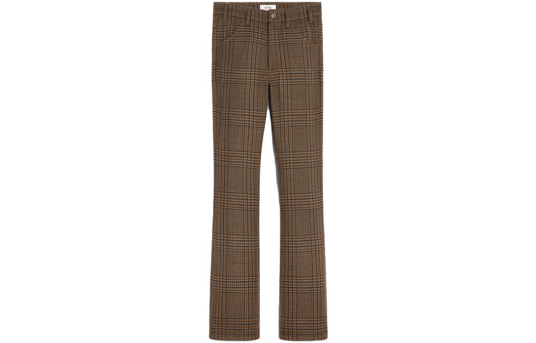 Celine Джинсы Dylan Flared Jeans In Prince Of Wales Check Wool