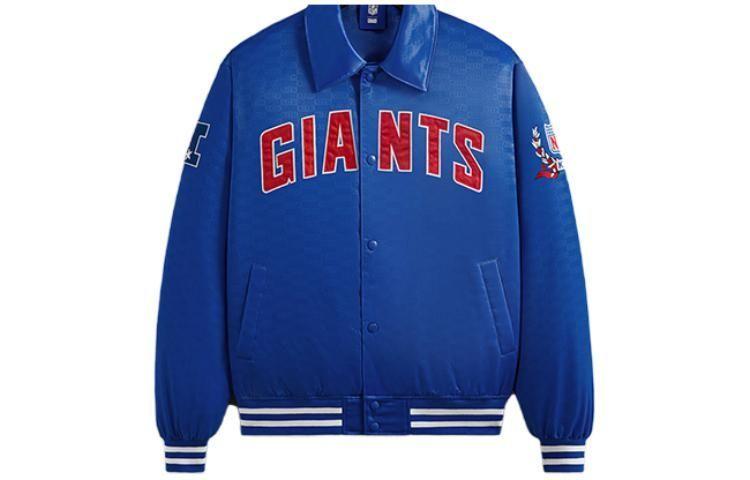 KITH Куртка X NFL FW23 Giants Satin Bomber Jacket Logo