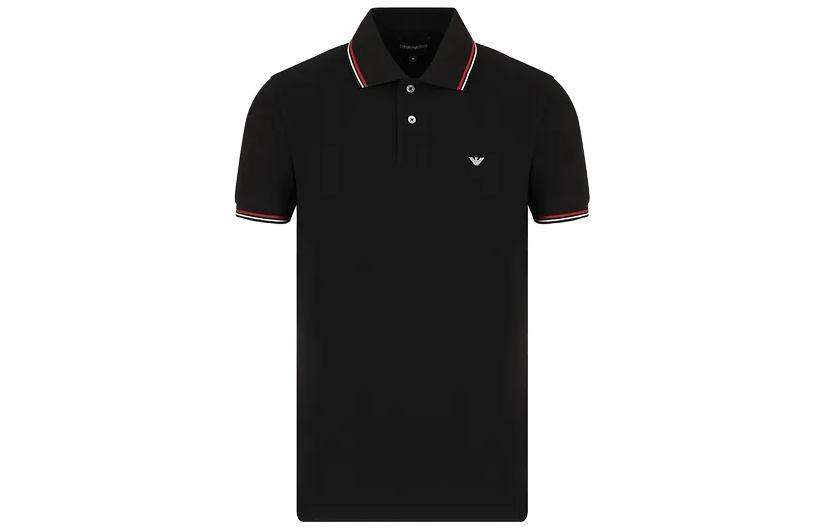 Armani Поло EMPORIO / Stretch Piqué Polo Shirt With Micro Eagle Polo