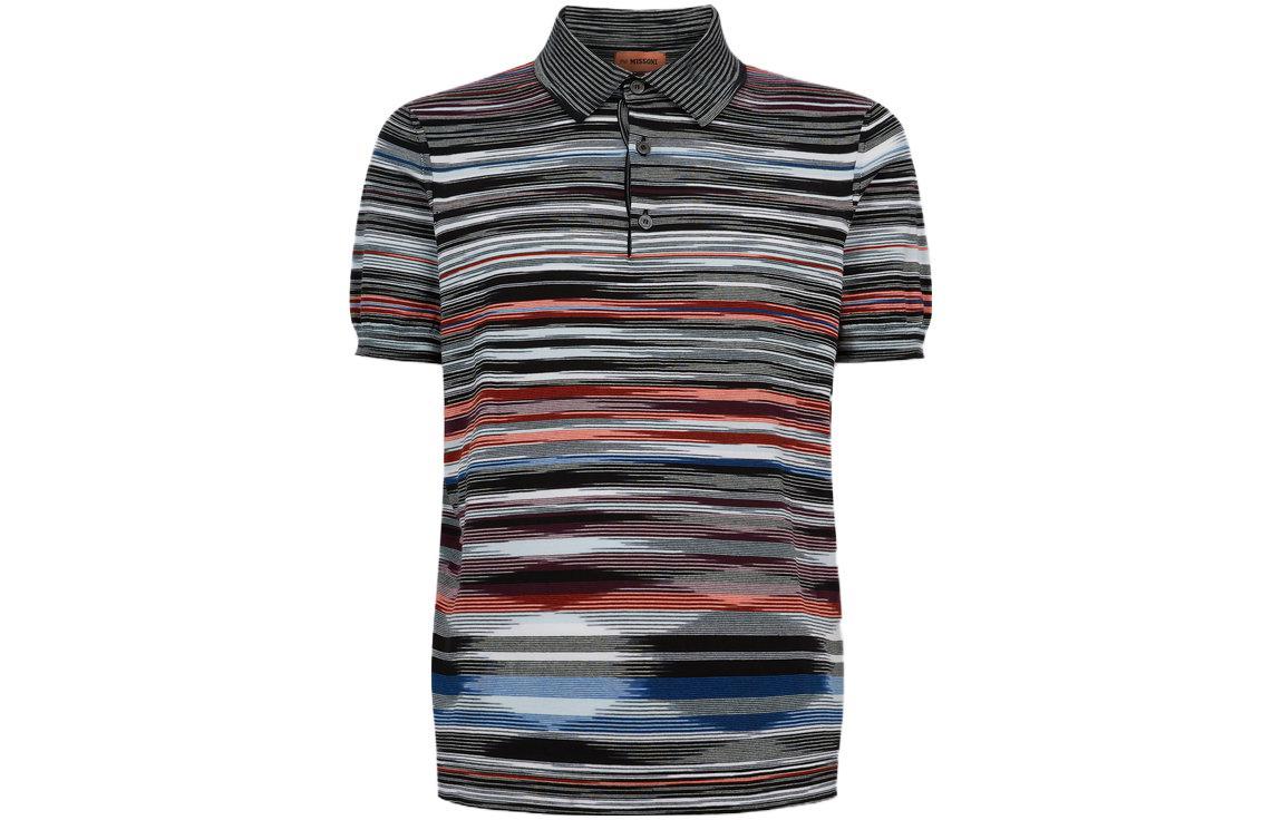 Missoni Поло SS23 Short-Sleeved Polo Shirt In Slub Cotton Polo