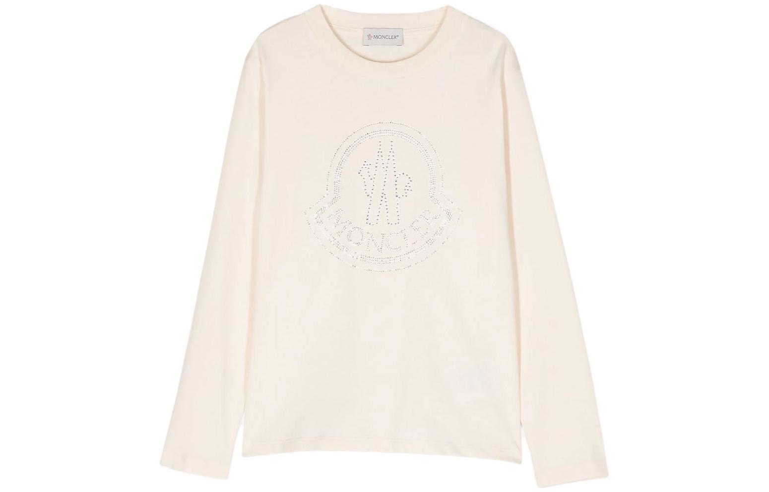 Moncler Футболка Crystal Logo Long Sleeve T-Shirt T