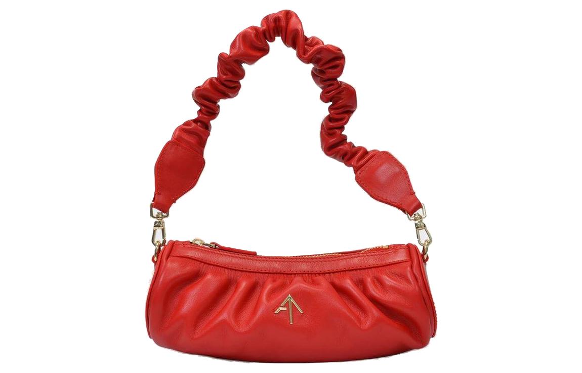 Manu Atelier Сумка на плечо Wmns Calfskin Cylinder Series Arrow Single-Shoulder Bag Mini Red