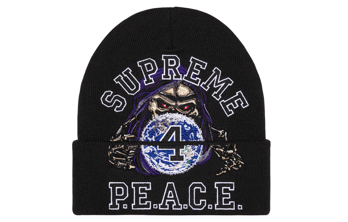 Supreme Шапка FW23 WEEK 11 PEACE EMBROIDERED BEANIE