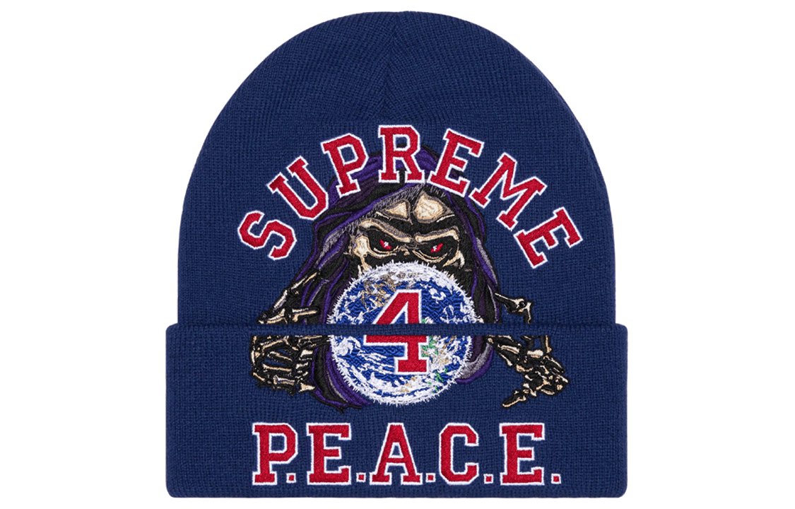 Supreme Шапка FW23 WEEK 11 PEACE EMBROIDERED BEANIE