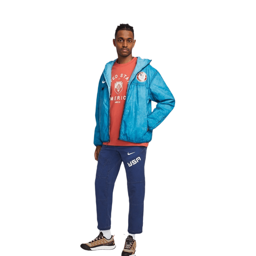 Nike Пуховик Men’s SS22 Printing Hooded Down Jacket Blue