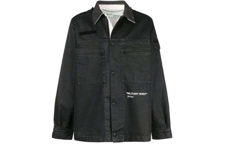Off-White Куртка Unisex Logo Printing Single-Breasted Jacket Black