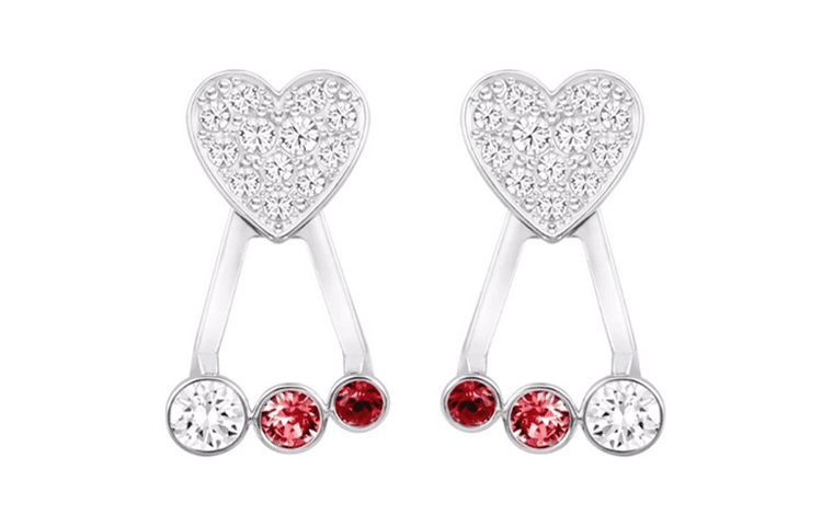 Swarovski Серьги Duo Heart18K