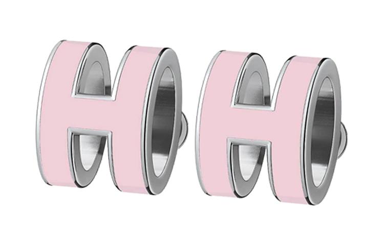 HERMES Серьги Pop h Rose Dragée