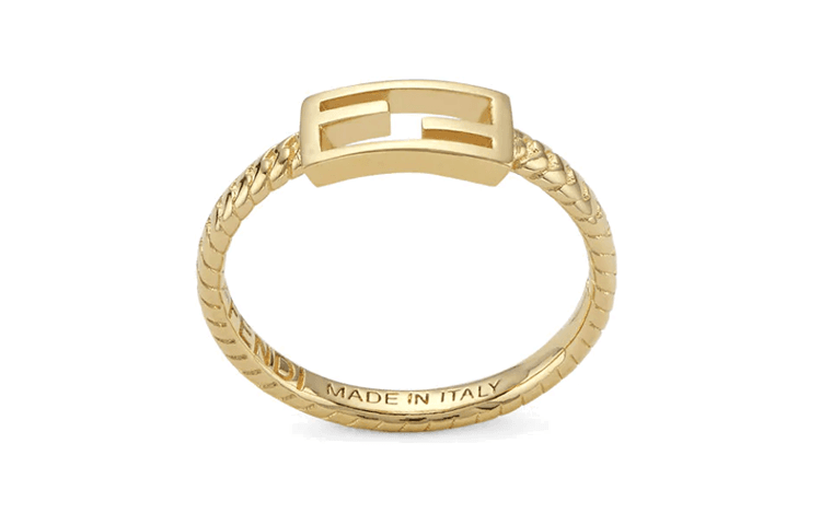 Fendi Кольцо Baguette logo