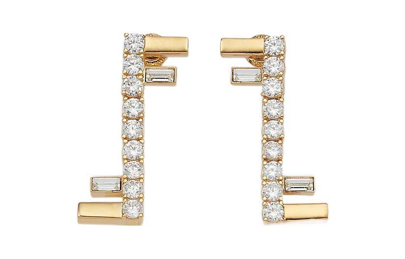 Fendi Серьги Logo