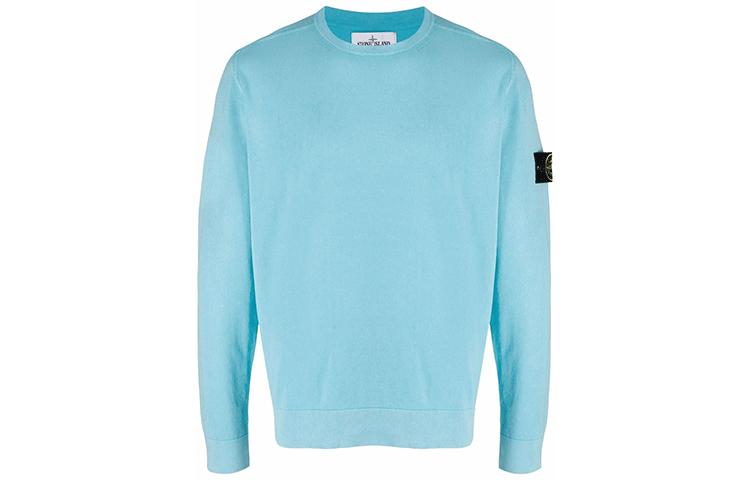 Stone Island Худи и толстовки Unisex Logo Round-neck Sweatshirt Blue