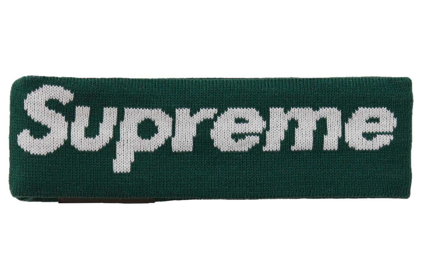 Supreme Спортивная экипировка FW18 New Era Big Logo Headband Dark Green