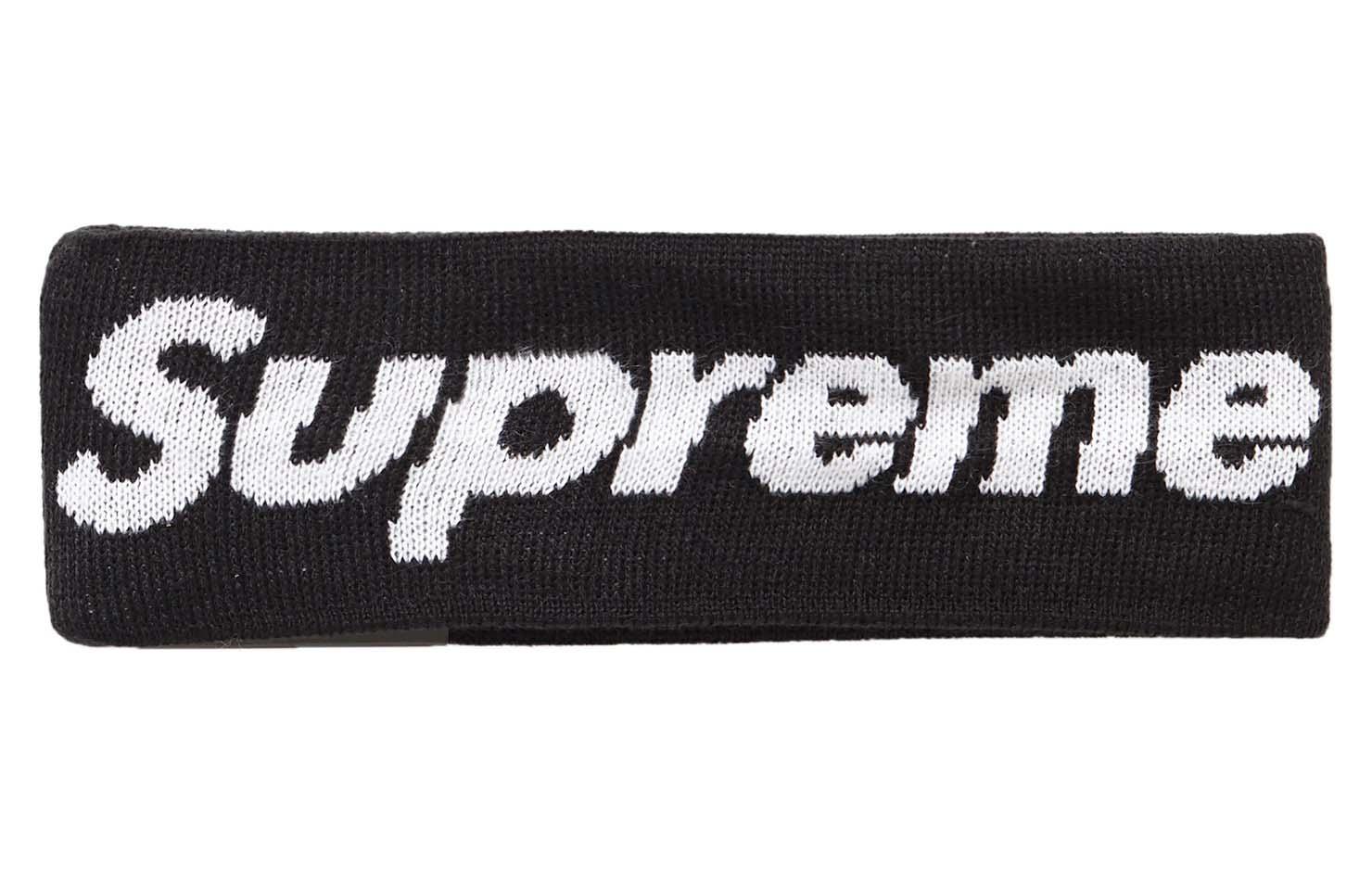 Supreme Спортивная экипировка FW18 New Era Big Logo Headband Black