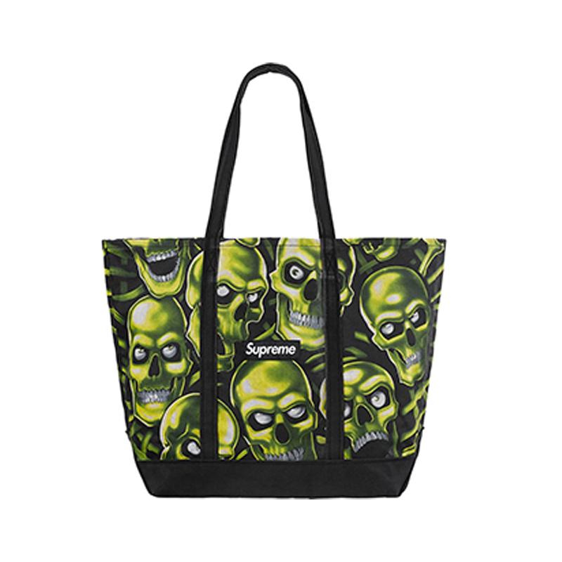 Supreme Сумка с ручками SS18 Skull Pile Denim Tote Black Tote
